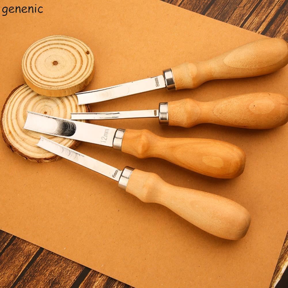 GENENIC Skiving Beveling Tool Edge Beveler Tool Dụng cụ cắt da Xẻng Da Khắc A4 / A6 / A8 / A12mm Da 