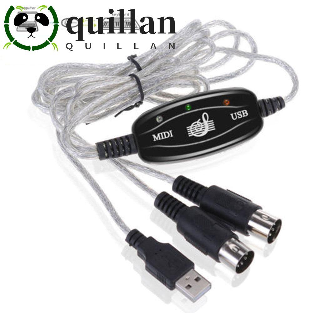QUILLAN MIDI sang USB Dây nối dài Giao diện MIDI hữu ích Dây nhạc âm thanh cho bàn phím PC USB In Ou
