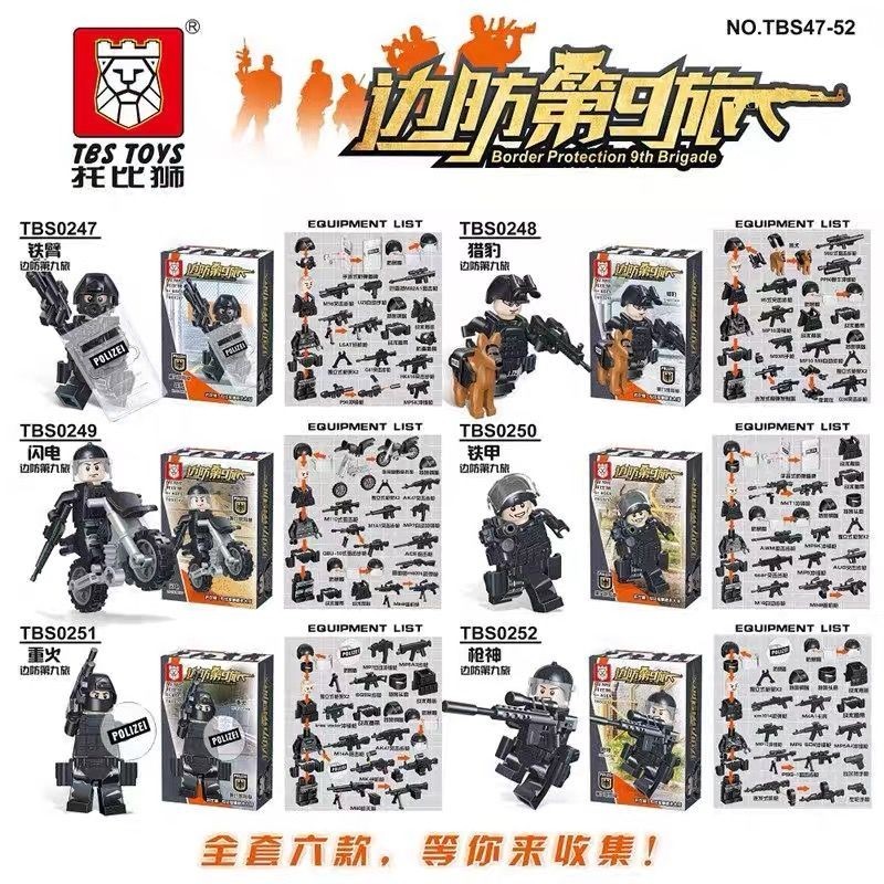 Tương thích với Lego Khối xây dựng quân sự Cảnh sát chống cháy nổ Mô hình nhỏ SWAT Hổ bay Lính Bé tr
