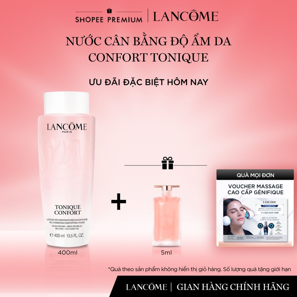 [KOL] Nước Cân Bằng (Toner) Độ Ẩm Dịu Nhẹ Lancome Tonique Confort 400ml - Chiết Xuất Từ Mật Ong
