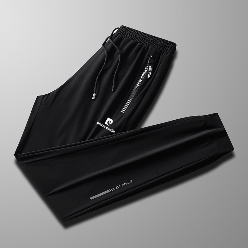 Chính Hãng Pierre Cardin Pierre Cardin Pierre Cardin Ice Silk Quần Nam Mùa Hè Mỏng Phong Cách Nhanh 