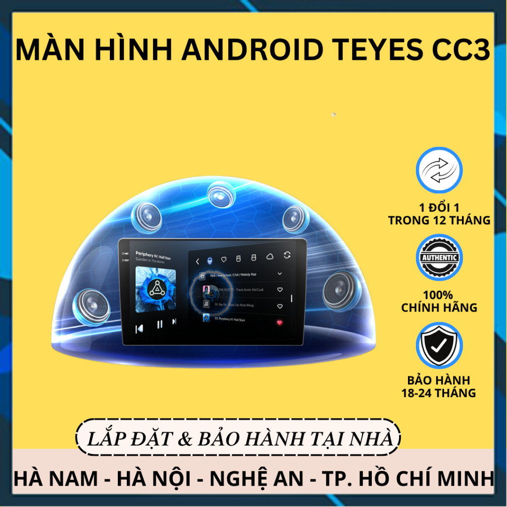 [Hàng mới về] Màn Hình Android Teyes CC3 2K - RAM6/128G - Liền Camera 360