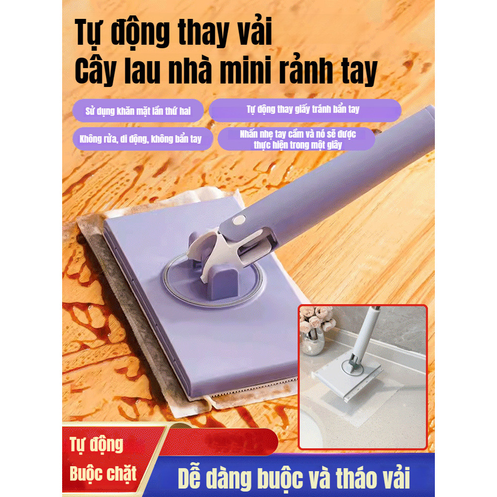 【Auto-Squeeze】Spin Mop With Handle - Self-Cleaning/Hands-Free Cleaning/Quick-Dry Home Mop