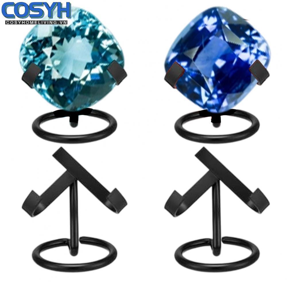<cosyh>4 Piece Metal Stand Set for Crystal Balls Fossils For Gemstones Minerals Display
