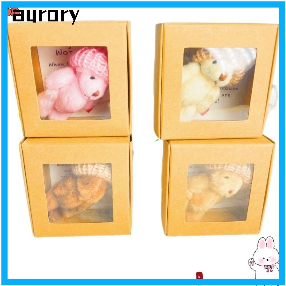Quà tặng gấu bông sang trọng AURORY, Quà tặng hộp gấu bông mini sang trọng cỡ nhỏ, trong hộp Động vậ