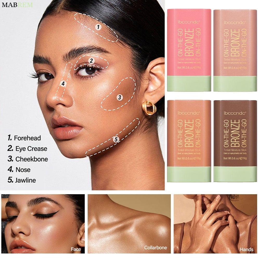 Bút Bronzer MABREM, Contour Shadow Long Lasting Bronzer Stick, Dụng cụ mỹ phẩm tinh tế Di động Mịn t