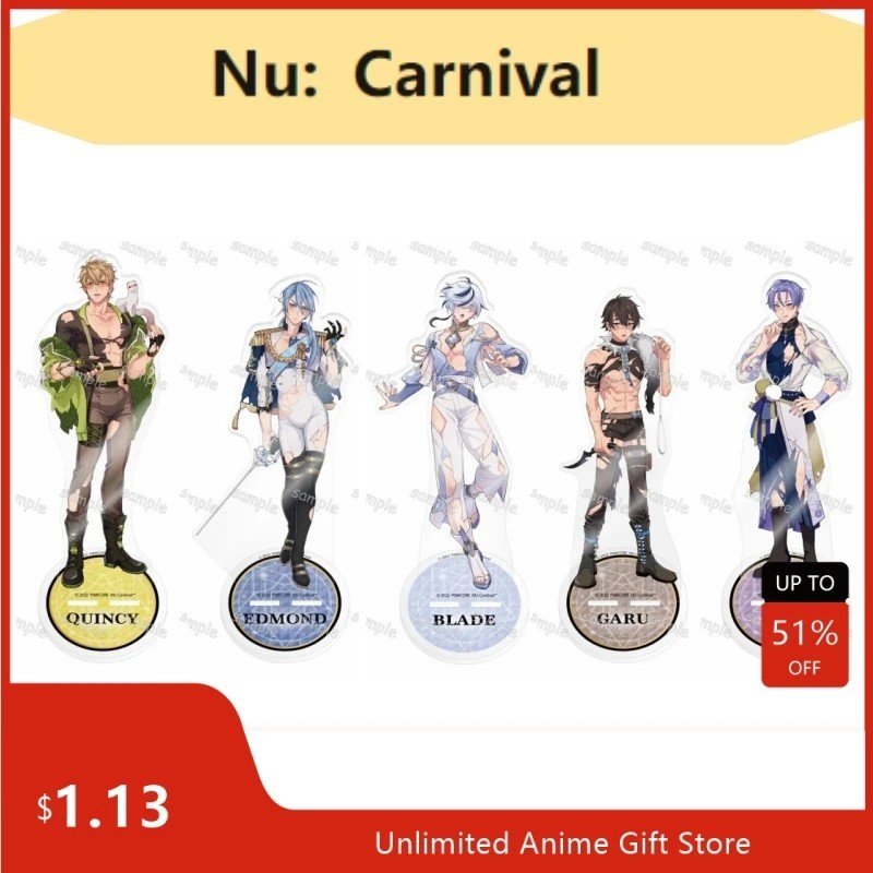 Mô hình Standee Nu: Carnival Acrylic trang trí bàn học Game BL Nu Carnival nhân vật Eiden Kuya Olivi
