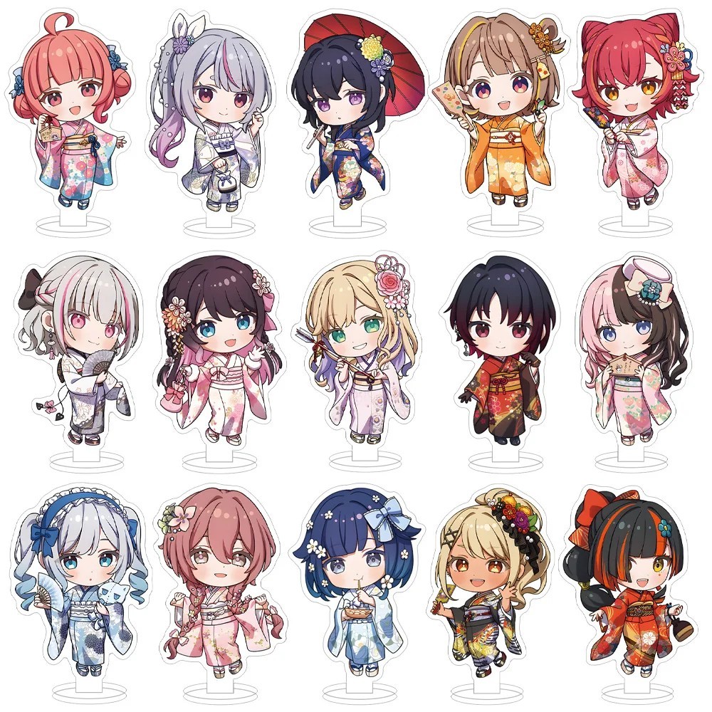 Mô hình Standee VSPO Kimono Ichinose Uruha Kurumi Noah Kaga Nazuna Kogara Toto mica anime Chibi deco