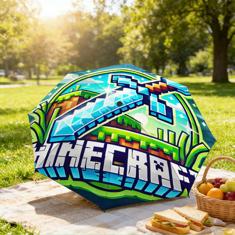 Minecraft Print Ô Gấp Tự Động - Bảo Vệ Trời Mưa và Tia UV