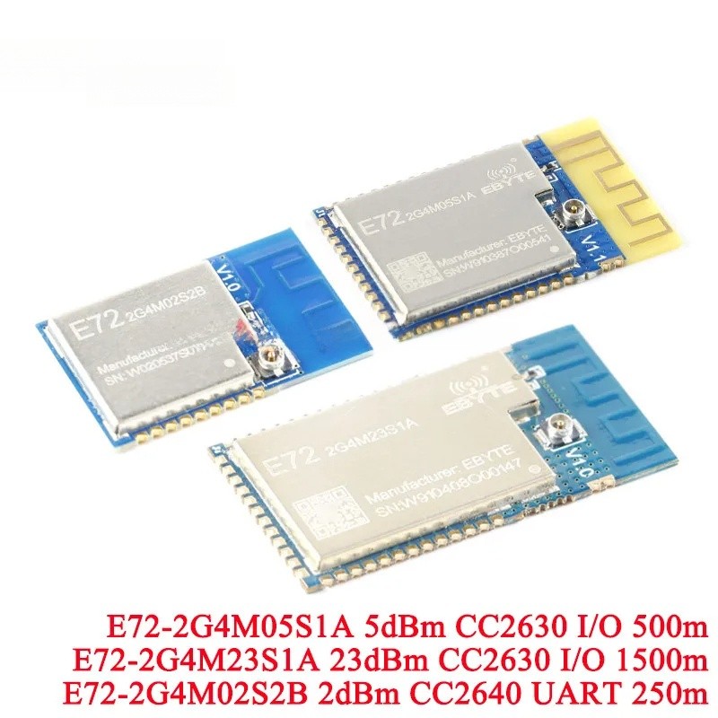 E72 E72-2G4M02S2B E72-2G4M23S1A E72-2G4M05S1A 2.4GHz 2dBm IO Cổng Zigbee Wifi BLE Mô-đun không dây B