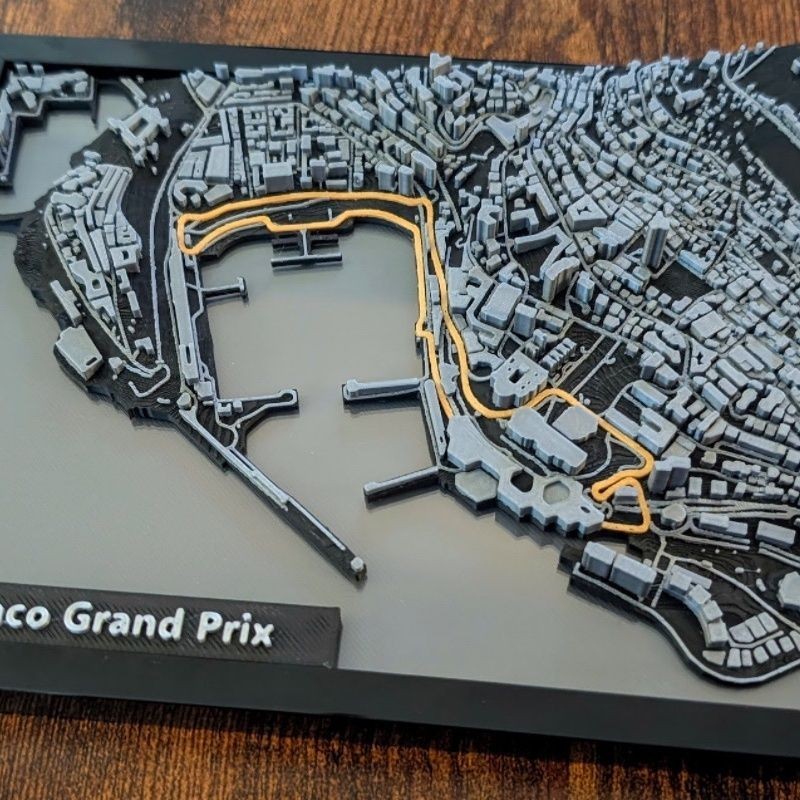 F1 Hàng hóa 3d Mô hình thu nhỏ Thượng Hải Đua xe quốc tế Lô 2025F1 Monaco Grand Prize Racing Car Toy