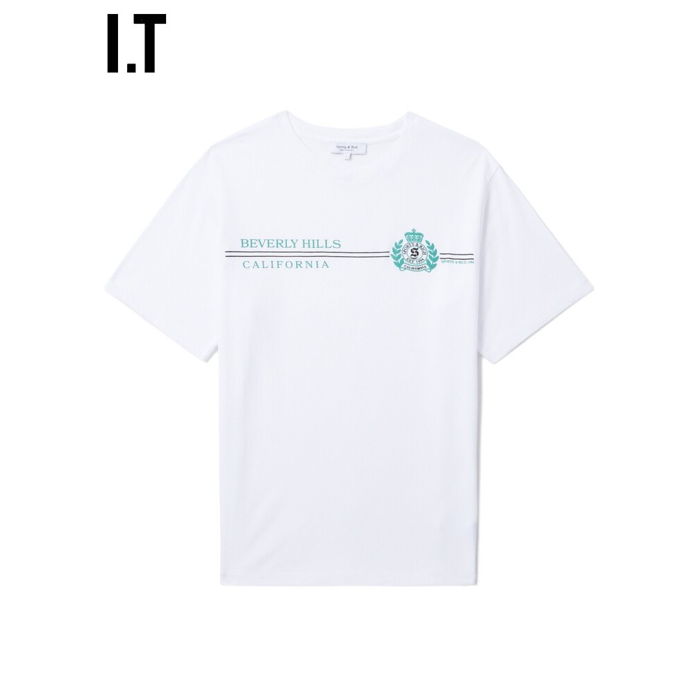 Vintage Sporty Thẩm Mỹ Tee SPORTY & RICH Cao Cấp In Logo Cổ Tròn Tay Ngắn 100% Cotton Baggy Áo Sơ Mi