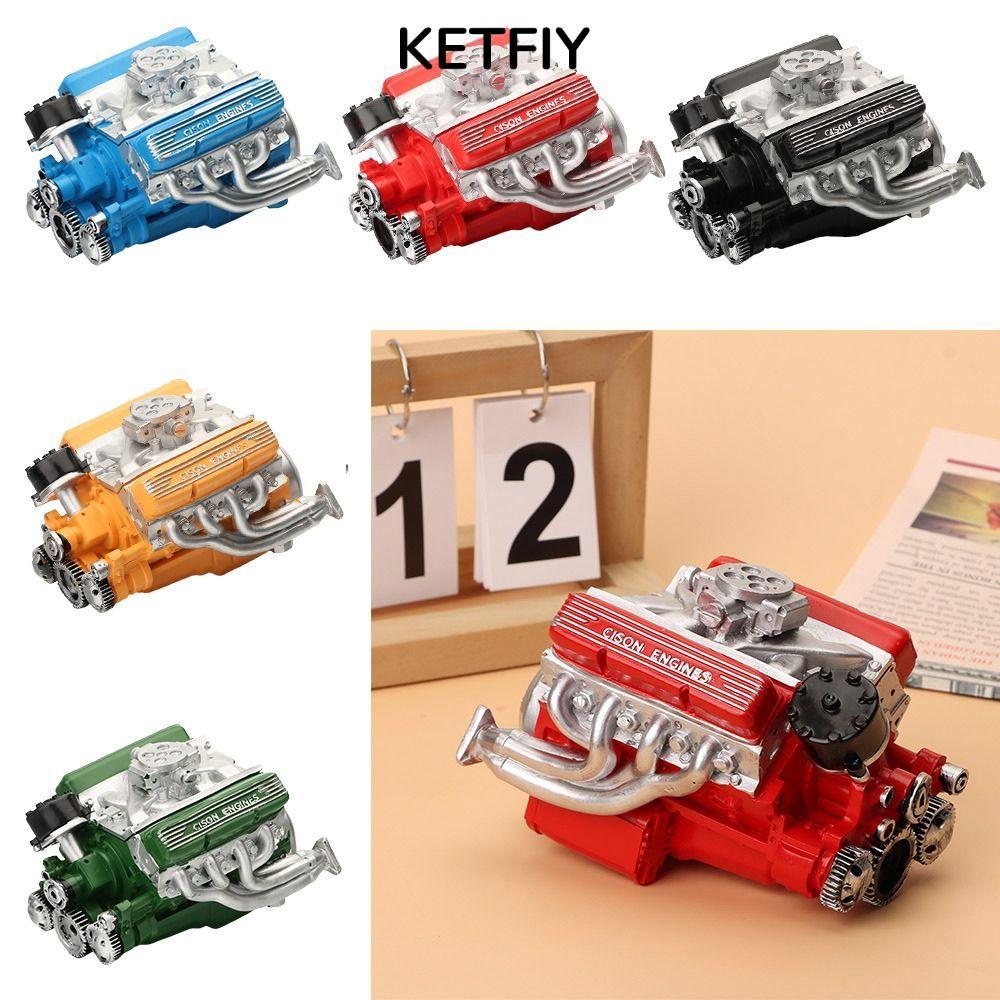 Mô hình động cơ ô tô KETFIY V8, DIY Crafts V8 Model Engine Kit, Mô phỏng mô hình động cơ ô tô bằng n