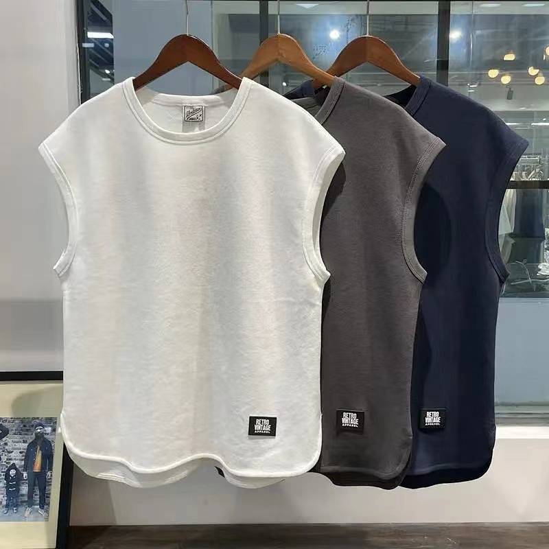 American-Style Heavy Sleeveless Retro Men's plus Size Overweight Man Social Vest Loose Men's Waistco