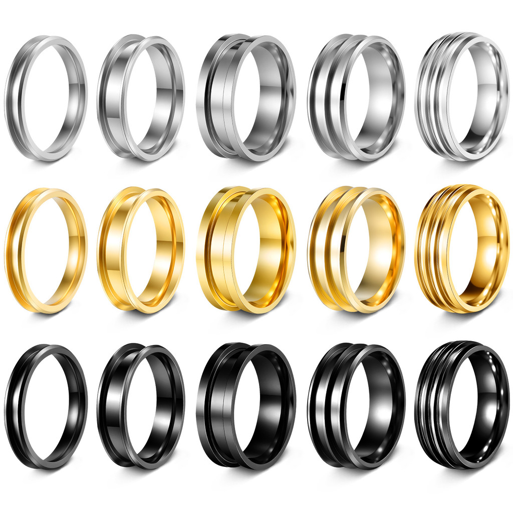 Trang sức phổ biến Trang sức DIY Handmade Nhẫn rỗng Giá đỡ tiêu chuẩn US Size Phụ kiện thép không gỉ 318