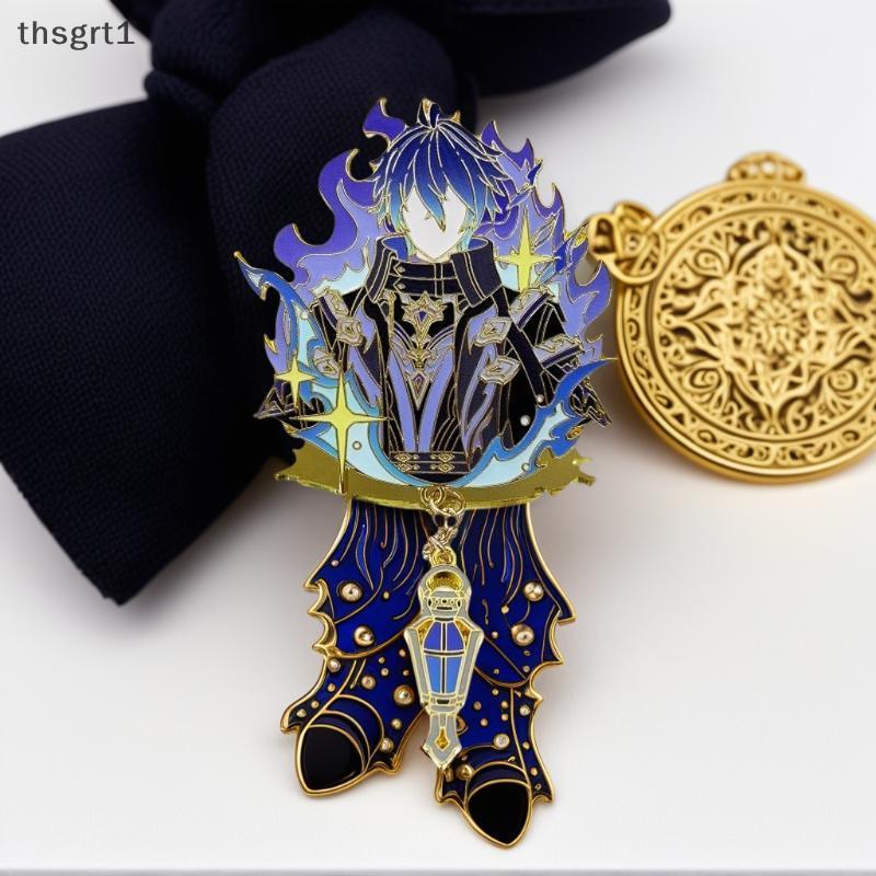 [TG1] 1 Cái Anime Lightkeepers Flins Kim Loại Trâm Cài Chân Genshin Impact Kyrill Chudomirovich Flin