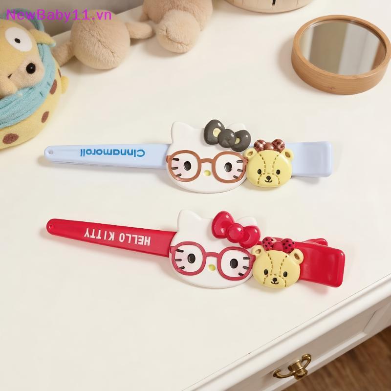 Kẹp tóc dễ thương Hello Kitty với họa tiết Hawaii, phù hợp cho bé gái