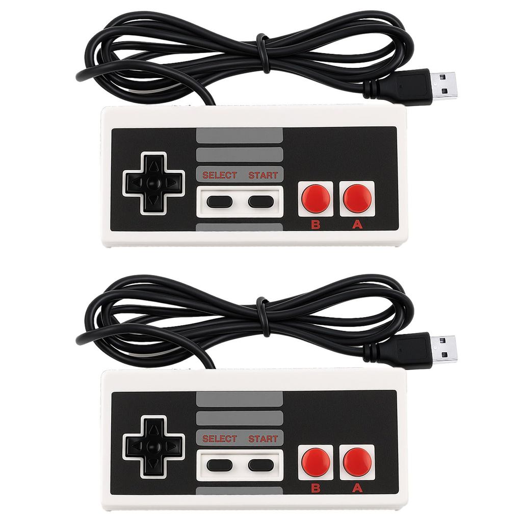 Bộ điều khiển có dây Usb ZENANBi 2 gói cho tay cầm chơi game Nes – Plug & Play cho Windows Pc, Mac, 
