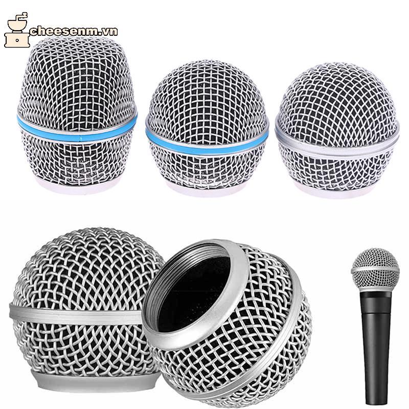 Cheenm Micro Đầu Thay Thế Lưới Thép Micro Cầm Tay Lưới Nướng Đầu Phù Hợp Với Shure Beta 57A 58A 87A 