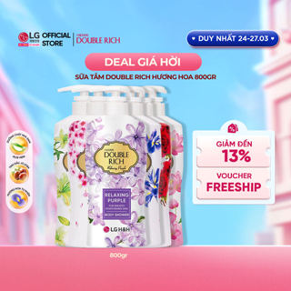 [LG Daily Beauty Official]Sữa tắm Double Rich Hương hoa chiết xuất từ thiên nhiên 800ml