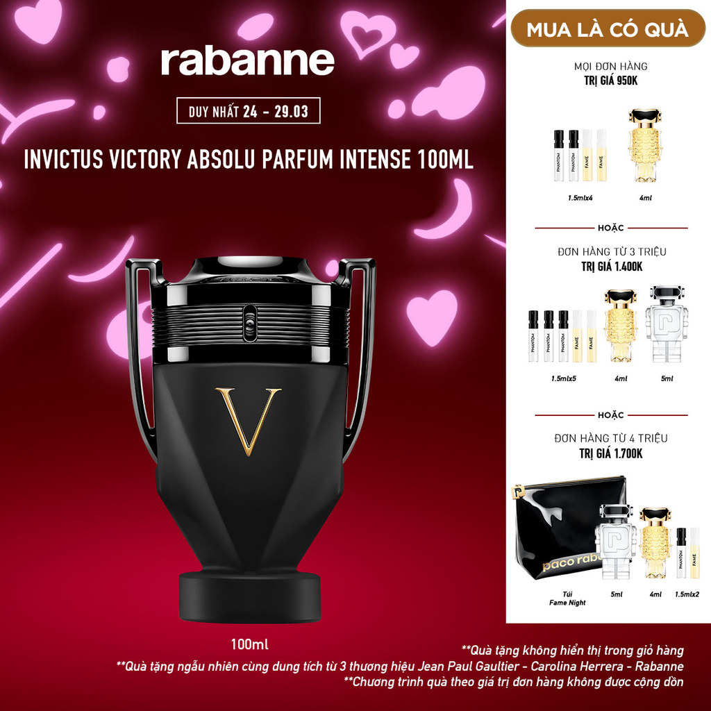 Nước hoa Nam  Rabanne Invictus Victory Absolu Parfum Intense 100ML