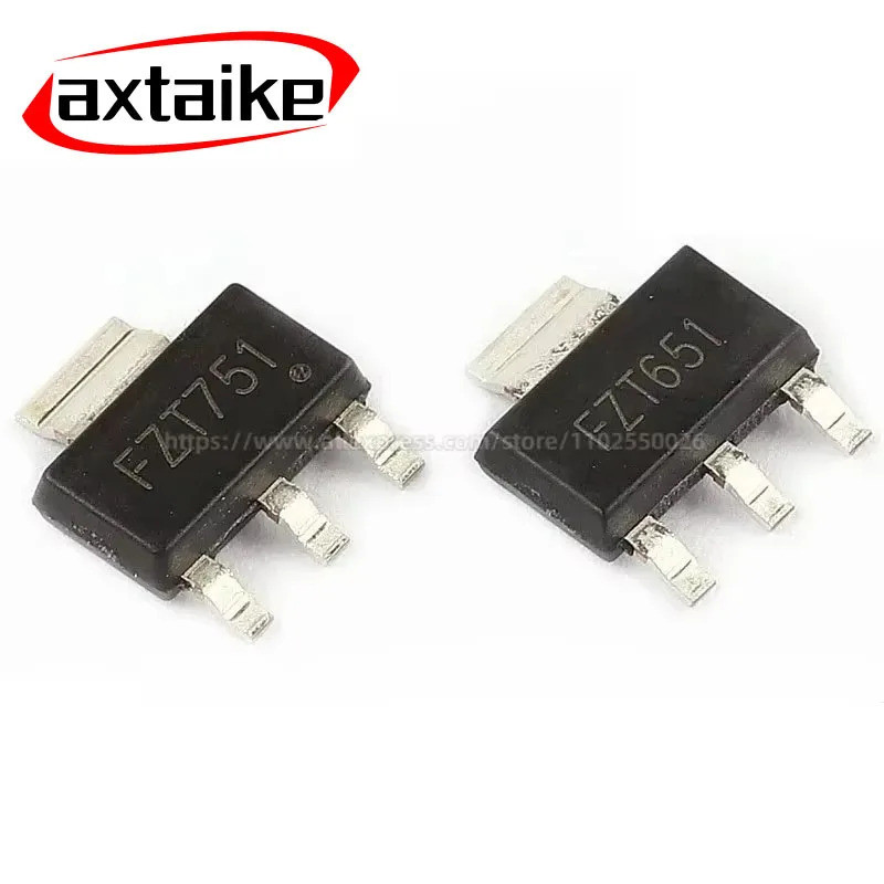 10 CÁI FZT651 FZT751 FZT651TA FZT751TA SOT-223 3A 60V NPN PNP TRUYỀN HÌNH HIỆU SUẤT CAO SMD còn hàng