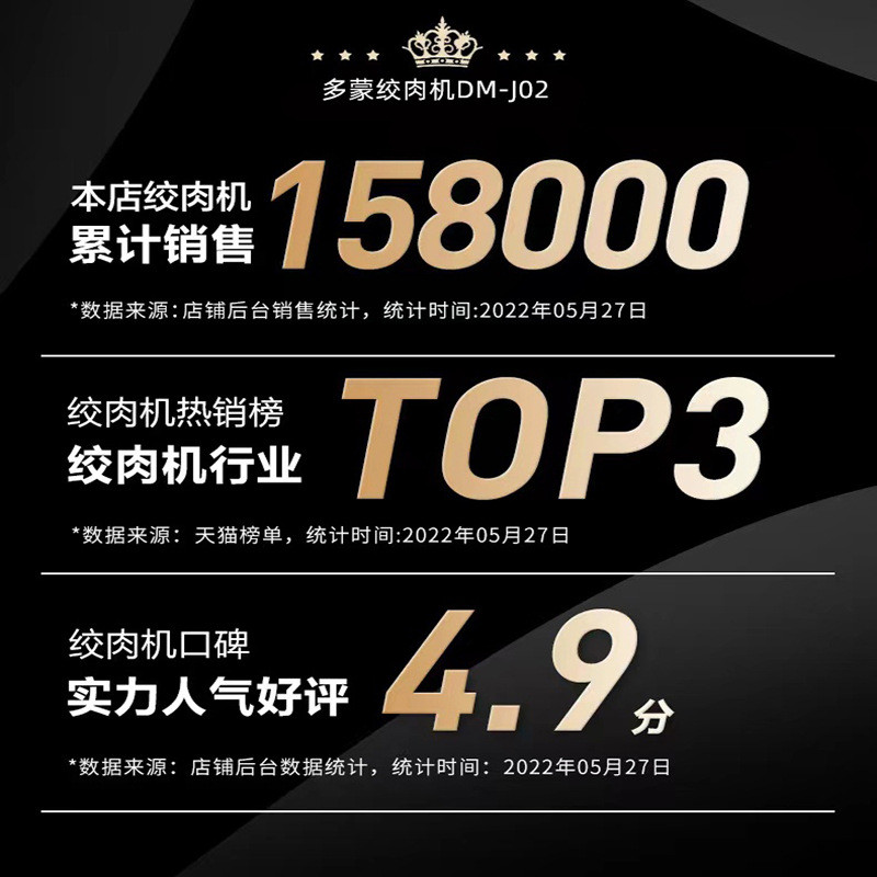 Máy xay thịt gia đình tự động đa chức năng Domeng Thép không gỉ Máy xay tỏi điện nhỏ Thịt băm