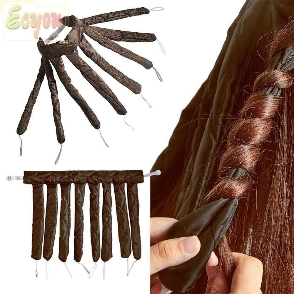 ECYOU Curling Stick, Octopus DIY Lazy Hair Curler, Soft Wave Heatless Curls Silk Ribbon Dụng cụ tạo 