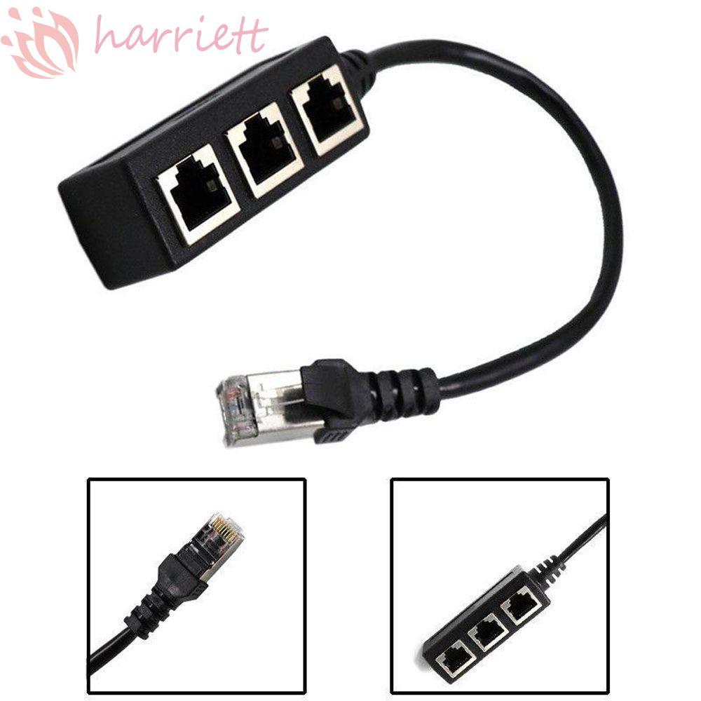 HARRIETT RJ45 Splitter Network LAN Ethernet để nối dài mạng 1 Đầu nối mạng nữ đến 2 / 3