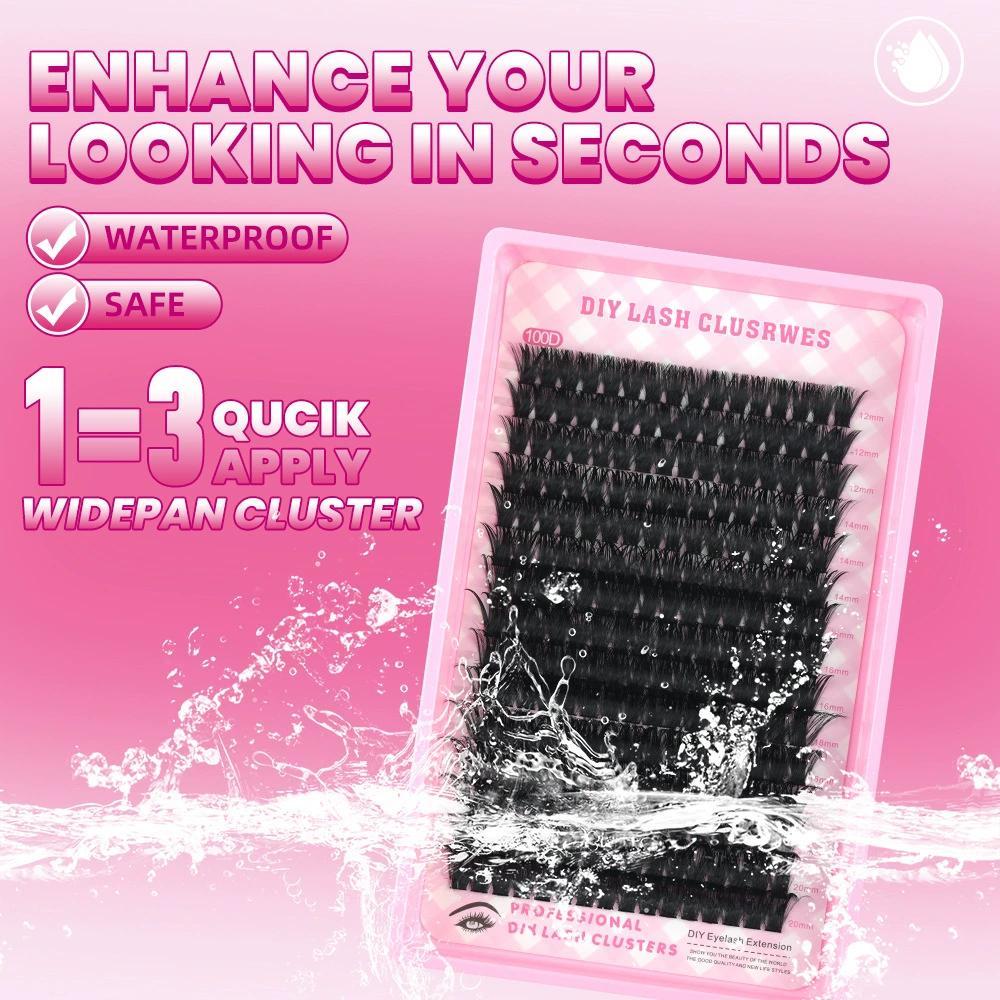 Lông mi giả dày, uốn cong một cụm, 12-20mm, Lông mi giả. Phân đoạn tự làm F5