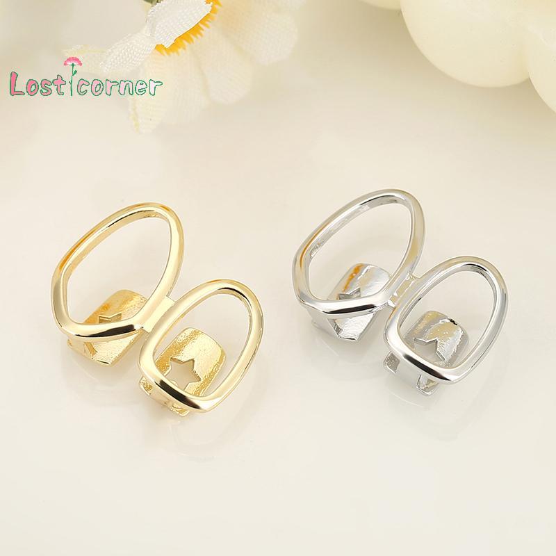 Lostcorner 1 Màu Vàng Hàng Ngày Đeo Răng Trang Sức Grillz Hip Hop Trái Tim Rỗng Răng Grillz Cho Nữ M