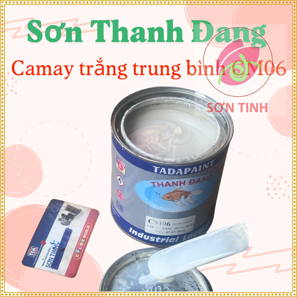 Sơn thơm công nghiệp Thanh Đang màu camay trắng trung bình CM06 , màu gốc sơn ô tô xe máy