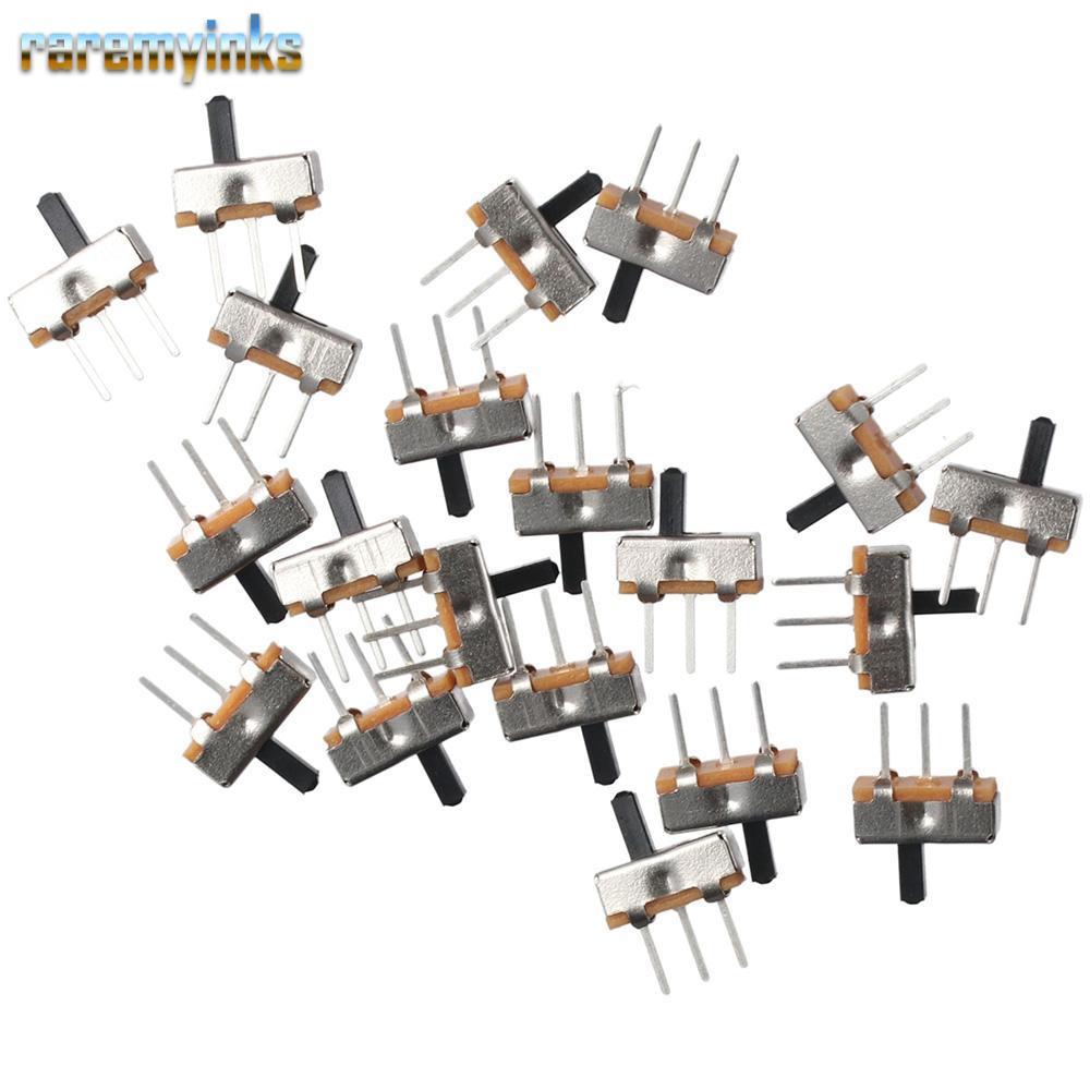 RAREM 20 Chiếc Micro Slide Switch, SPDT 2 Vị Trí Chuyển Đổi Công Tắc, Thu Nhỏ 4 Mm Chuyển Đổi Dọc 1P