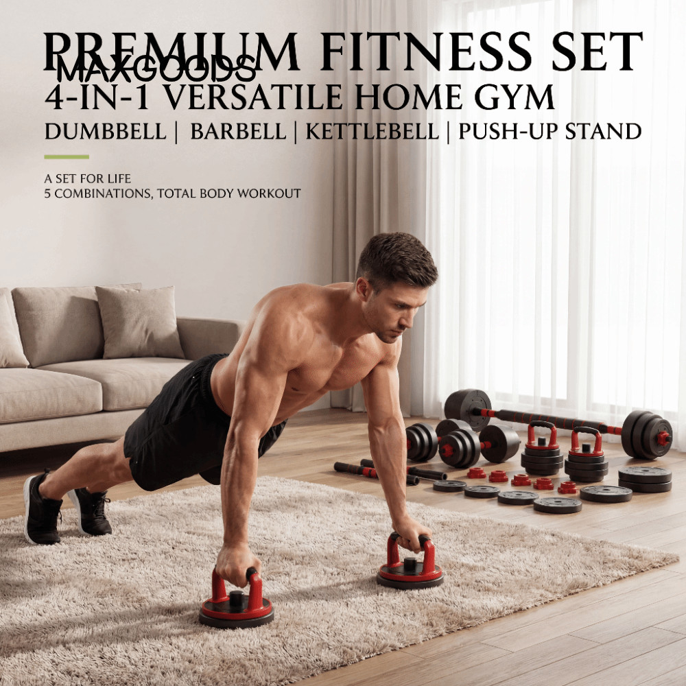 MAXGOODS Kettlebell Ball Sport Barbell, Spin Lock Cử tạ Push Up Dumbbell Set, Thiết bị tập thể dục c