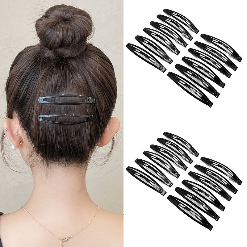 Set kẹp tóc bấm màu đen tạo kiểu giữ tóc con giá rẻ dành cho nữ AA1