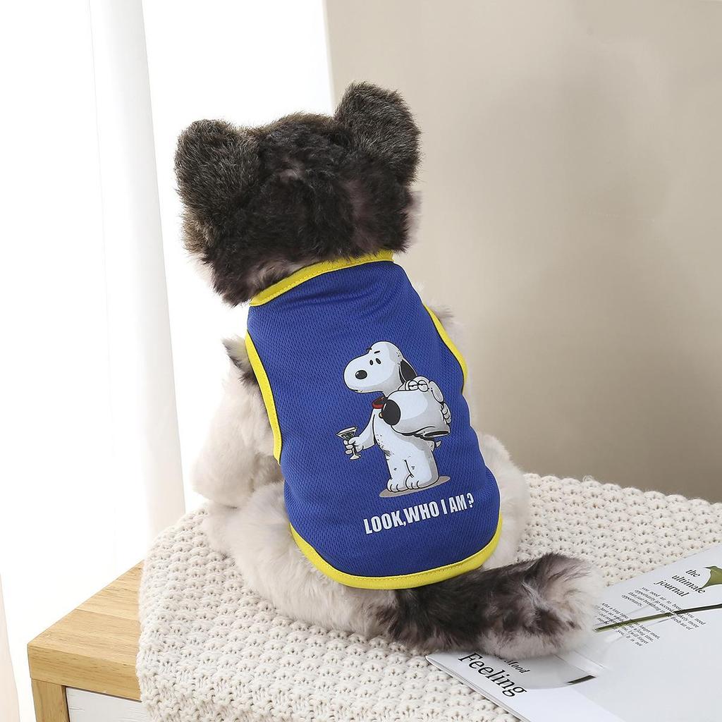 Áo Lưới Thoáng Mát Cho Chó Cưng Họa Tiết Hoạt Hình Dễ Thương Mặc Quanh Năm Mới XS-6XL