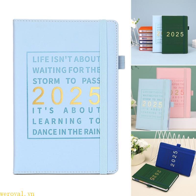 WER 2025 Leather Planner 2025 Journal Notebook Planner Nhật ký học thuật Nhật ký hàng tuần Kế hoạch 