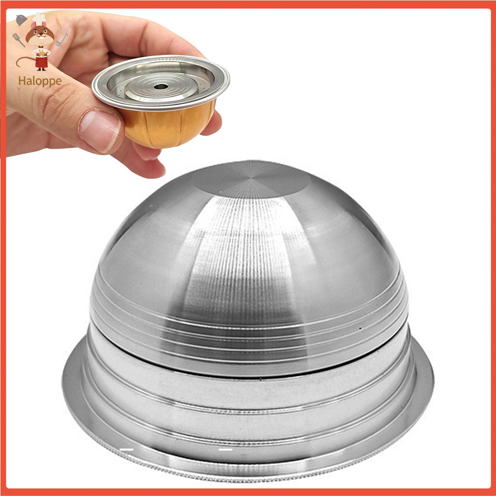 [Haloppe] Bộ lọc có thể nạp lại bằng thép không gỉ Bộ lọc cà phê cho Nespresso Vertuo Plus Vỏ cà phê