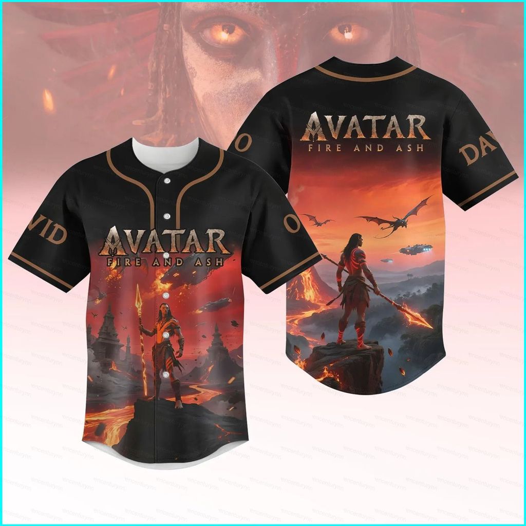 Áo thun bóng chày GN Avatar 3 Fire and Ash - Quần áo dành cho Fan