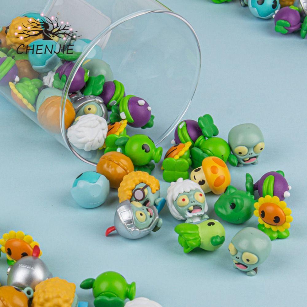 CHENJIE Plant Zombie Mini Đồ trang trí, Bộ sưu tập mô hình máy tính để bàn Plants Vs Zombie Anime Hì