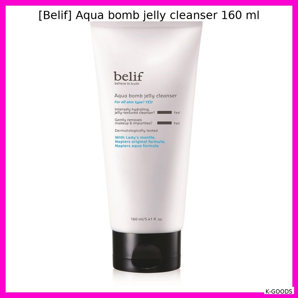 [Belif] Sữa rửa mặt thạch Aqua bomb 160 ml / Sữa rửa mặt Hàn Quốc / Tẩy trang / Chính hãng 100% của 