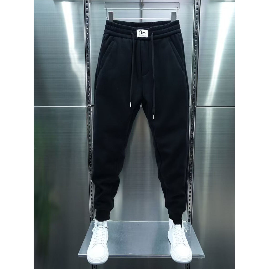 quần jogger thể thao nam quần jogger nam túi hộp Dạo Phố Thu Đông Màu Trơn Co Giãn Eo Slim fit Sweat