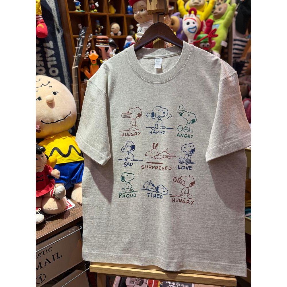 UNIQLO Dễ Thương snoopy snoopy Cotton Nam Nữ Áo Thun Rời