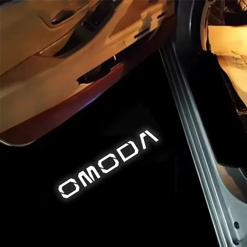 USB Sạc Cửa Ô Tô HD Đèn LED Máy Chiếu Lịch Sự Chào Mừng Cho Omoda 5 C5 EV E5 S5 C9 Phụ Kiện Ô Tô