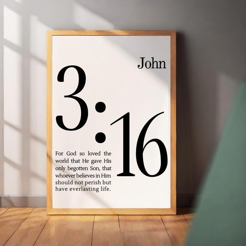 John 3: 16 Áp Phích Cho Chúa Rất Yêu Thế Giới Hiện Đại Tối Giản Kinh Thánh Câu Kinh Thánh Nghệ Thuật
