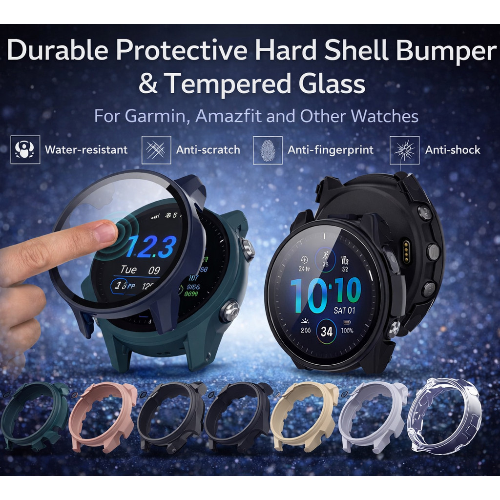 Ốp Kính Cường Lực Cho Garmin Forerunner 165 965 955 255 Tấm Bảo Vệ Màn Hình & Ốp Lưng Bảo Vệ Cho Gar