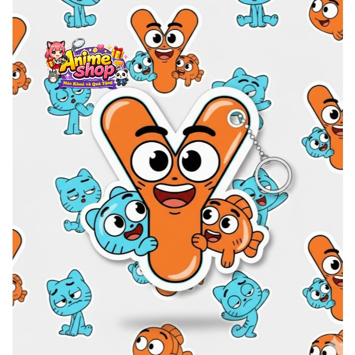 Móc khoá hoạt hình Gumball và Darwin - DH