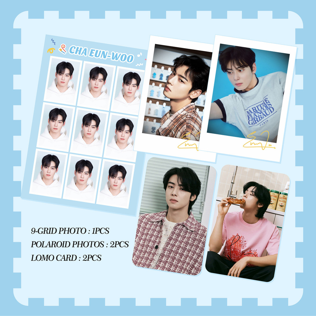 5-18 Chiếc Phim Truyền Hình Hàn Quốc Diễn Viên Cha EunWoo Laser Lomo Cards 9 Lưới Ảnh Bitch X Rich M