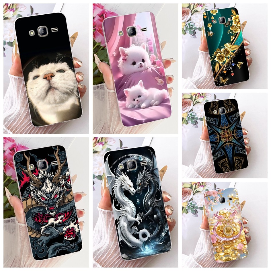Ốp Lưng Cho Samsung Galaxy J3 2016 Vỏ Điện Thoại Silicon Mềm Trong Suốt Họa Tiết Rồng Dễ Thương Cho 