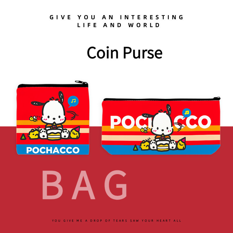 Pacha Dog Coin Purse Nhật Bản Hàn Quốc Hợp Thời Trang Hoạt Hình Túi Dây Kéo Nữ Sinh Viên Hộp Đựng Bú
